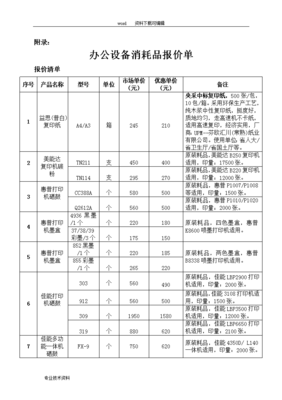 办公设备及消耗品维护解决方案报告书